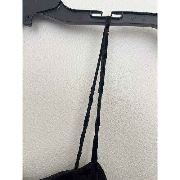 Free People Velvet Burnout Slip Black Ruffle Sleeveless Whimsy Fairy Grunge S - Picture 6 of 12